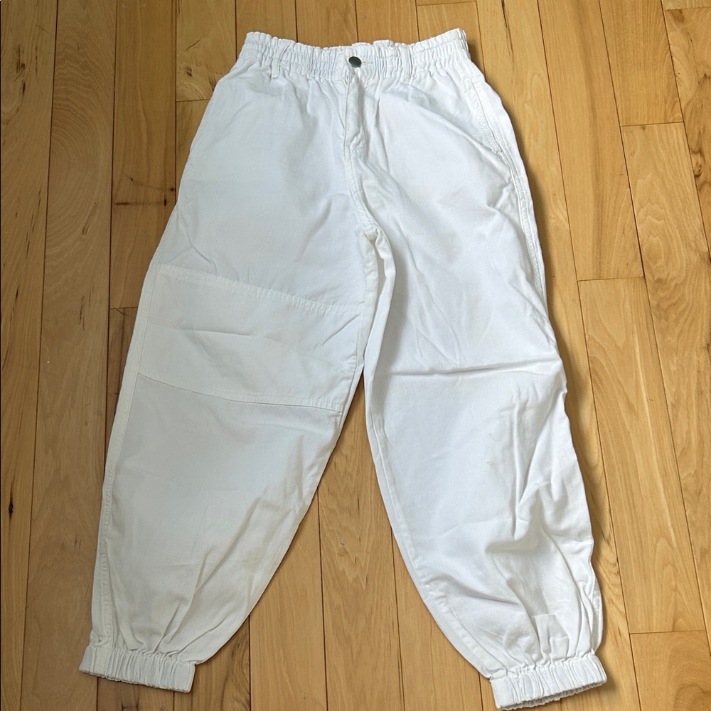 Topshop White Jogger Pants